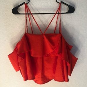 Red/Orange Off shoulder top